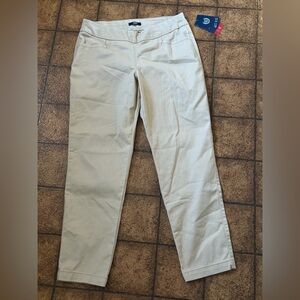 Chaps Ladies Khaki Straight-Leg Pant in Light Tan